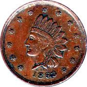1 Cent (Civil War Token - J.J. Diehl/Indian Head) - Obverse