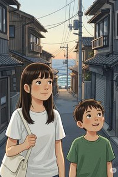 潮騒のメモリー daily life story for 7-12 years children in Japanese featuring warm themes