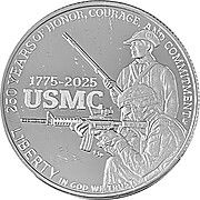 ½ Dollar (U.S. Marine Corps 250th Anniversary) - Obverse