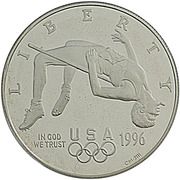 1 Dollar (Atlanta Olympics - High Jump) - Obverse