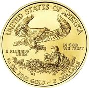 5 Dollars "American Gold Eagle" (Bullion Coinage) - Reverse