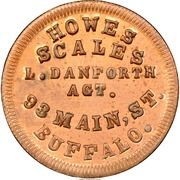 Cent - Civil War Merchant Token - L. Danforth Howes Scales (Buffalo, New York) - Obverse