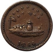 Civil War Token - The Monitor (F-241/336) - Obverse