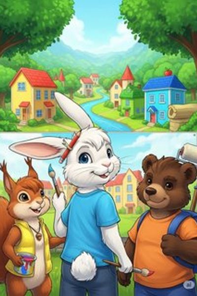 The Magic of Teamwork educational story for 3-6 years children in English featuring warm themes