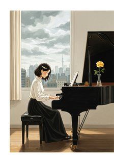 黄色いバラのメロディー daily life story for 7-12 years children in Japanese featuring warm themes