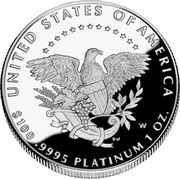 100 Dollars "American Platinum Eagle" (Bullion Coinage) - Reverse