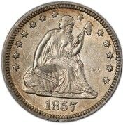 ¼ Dollar "Seated Liberty Quarter" (without motto, reduced weight) - Obverse