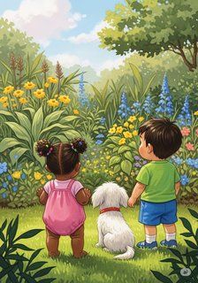 Buzzy Bees and Happy Trees educational story for 3-6 years children in English featuring warm themes