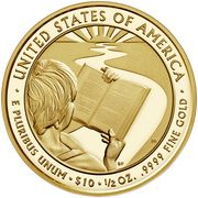 10 Dollars (Barbara Bush; Bullion Coinage) - Reverse