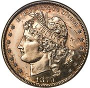 1 Dollar "1879 Goloid Metric Dollar" (Pattern; Silver) - Obverse