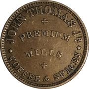 Civil War Merchant Token (John Thomas) - Reverse