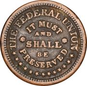 Civil War Patriotic Token - Army and Navy - Obverse