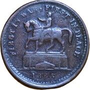 Civil War Token - George Washington Equestrian Statue - Obverse