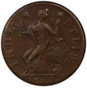 ½ Penny - Copper "African Head" - Reverse