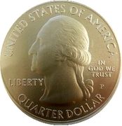 ¼ Dollar "Washington Quarter" (El Yunque National Forest Puerto Rico - Silver 5 oz Bullion) - Obverse