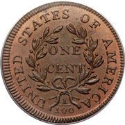 1 Cent "Draped Bust Cent" - Reverse