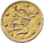 Token - California Territorial Gold (Liberty Head and Bear) - Obverse