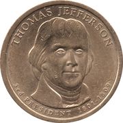 1 Dollar (Thomas Jefferson) - Obverse
