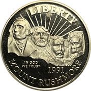 ½ Dollar (Mt. Rushmore) - Obverse