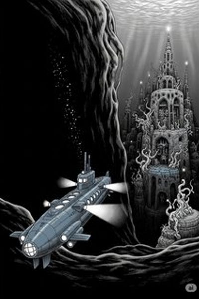 深海の悪夢 sci-fi story for 13-18 years children in Japanese featuring suspenseful themes