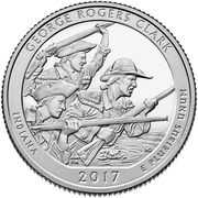 ¼ Dollar "Washington Quarter" (George Rogers Clark National Historical Park, Indiana) - Silver Proof - Reverse