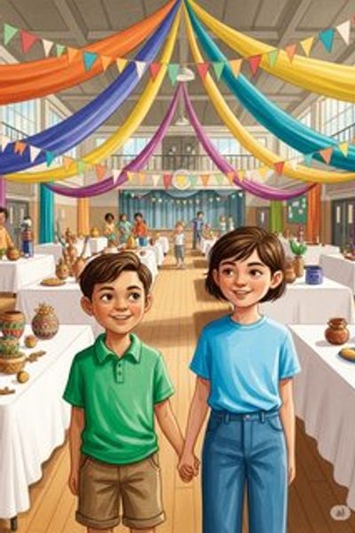 Sam and the Celebration Tapestry educational story for 7-12 years children in English featuring warm themes