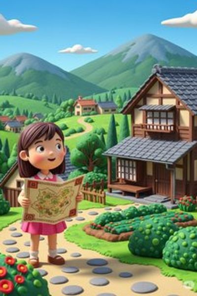 はるちゃんのやまのむらたからさがし daily life story for 7-12 years children in Japanese featuring warm themes