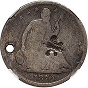 ½ Dollar (Counterstamped) - Obverse
