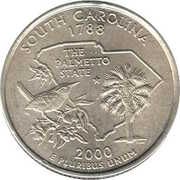 ¼ Dollar "Washington Quarter" (South Carolina) - Reverse