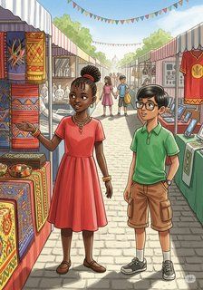 The Threads of Unity educational story for 7-12 years children in English featuring warm themes