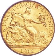 2½ Dollars (Panama–Pacific Exposition) - Obverse