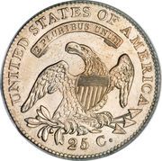 25 Cents "Liberty Cap Quarter" (with motto) - Reverse