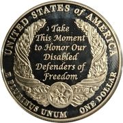 1 Dollar (American Veterans Disabled for Life) - Reverse