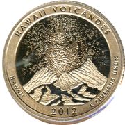 ¼ Dollar "Washington Quarter" (Hawai'i Volcanoes National Park, Hawaii) - Reverse