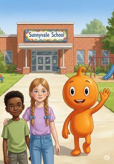 Curi-Dude to the Rescue! educational story for 7-12 years children in English featuring inspiring themes