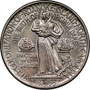 ½ Dollar (Roanoke Island) - Reverse