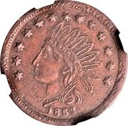 Civil War Merchant - E. Fiedler's Beer Hall (Cincinnati, OH) - Reverse