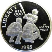 ½ Dollar (Atlanta Olympics - Baseball) - Obverse