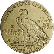 5 Dollars (Indian Head) - Reverse