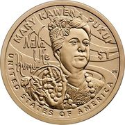 1 Dollar "Native American Dollar" (Mary Kawena Pukui) - Reverse