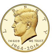 ½ Dollar (50th Anniversary of Kennedy Half Dollar: Gold Issue) - Obverse