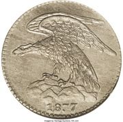 3 Cents - Hard Times Token - Feuchtwanger (Countermarked JMP) - Obverse