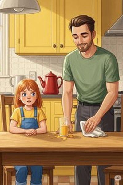 "Oops! We Can Fix It Together!" educational story for 3-6 years children in English featuring warm themes