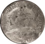 Hard Times Token - Bolivar 8th and Chest Strt Counterstamp on Mexico 2 Reales (Philadelphia, PA) - Reverse