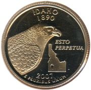 ¼ Dollar "Washington Quarter" (Idaho) - Reverse