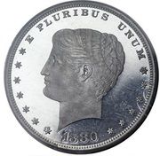 1 Dollar "1880 Goloid Metric Dollar" (Pattern; Aluminium) - Obverse