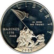 1 Dollar (Marine Corps 230th Anniversary) - Obverse