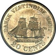 20 Cents - Christian IX - Reverse