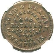 Civil War Merchant Token - Boyd and Bradly (Cassopolis, Michigan) - Obverse