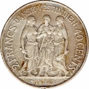 40 Cents / 2 Francs - Christian IX - Reverse